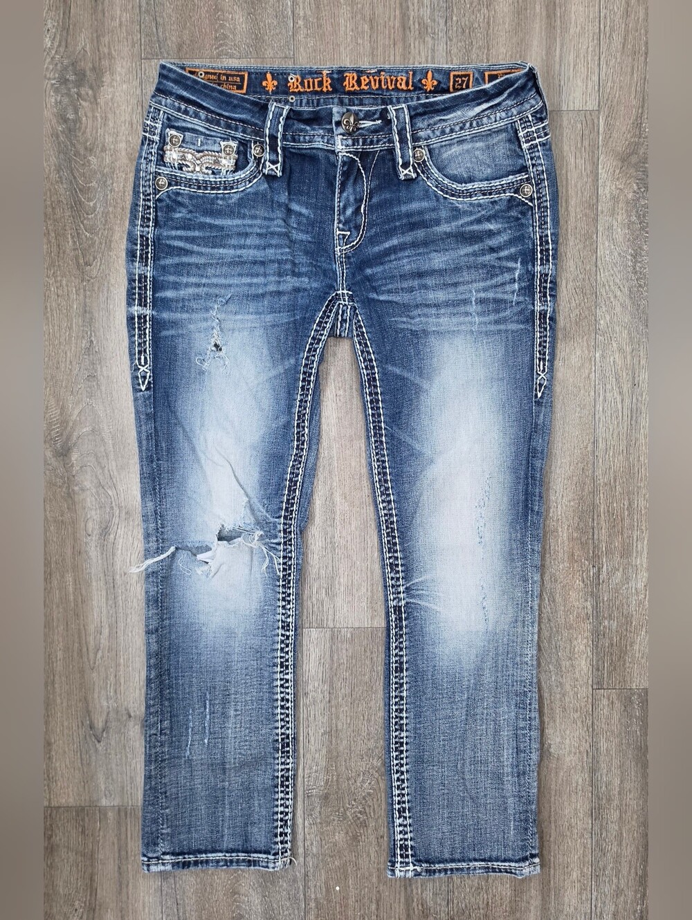 Rock Revival Women's "Elean" Denim Capri's-Size 27